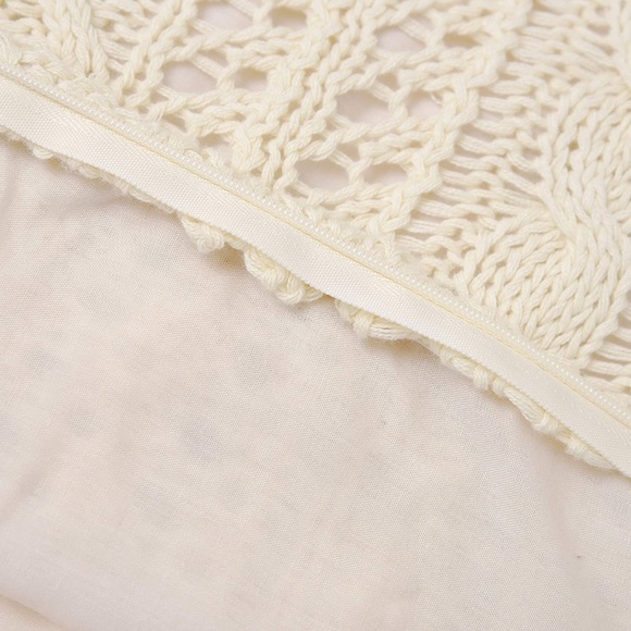 100% Cotton Cable Knit Throw Pillow Cover 12 x 20 NEW - Picture 7 of 7